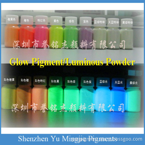 High Brightness Color Photoluminescent Pigments,Afterglow Glow Powder